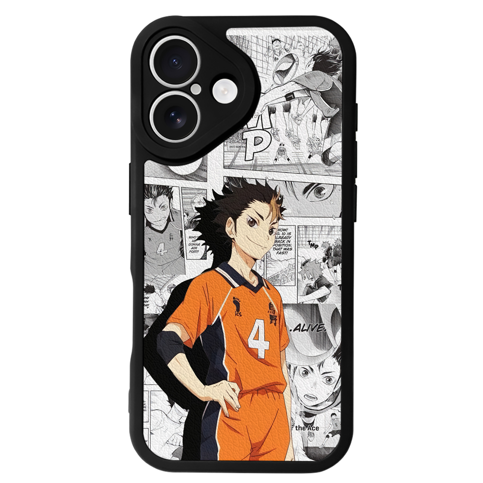 （画像用） ハイキュー!! Haikyu!! 【iPhone 16シリーズ対応】シリコンスマホケース（レザー調） 材質：シリコン